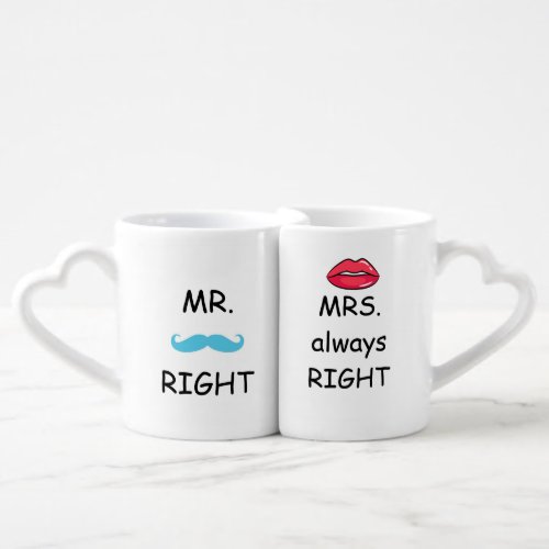 Mr right  Mrs always right mugs