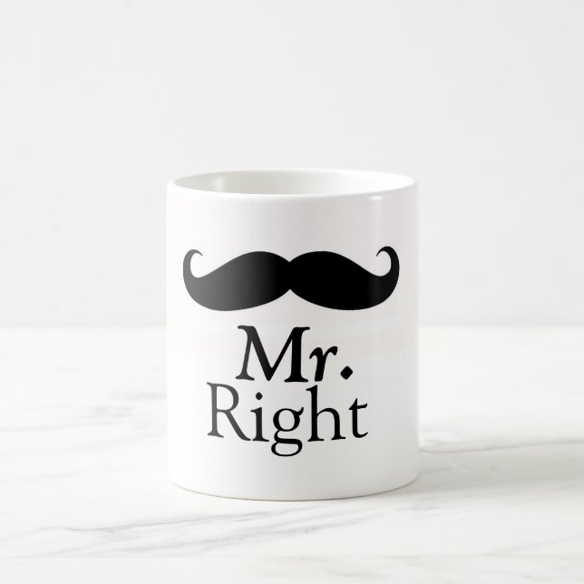 Mr. Right mug Coffee mug for Him (Center)