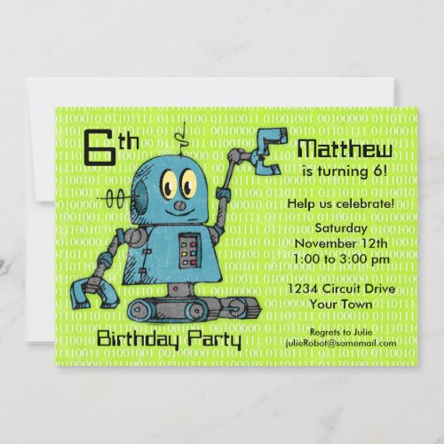 Mr Robot Personalized Birthday Invitation