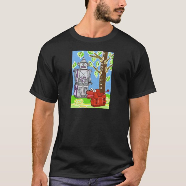 Mr Robot walks his robot dog T-Shirt (Front)