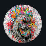 Mr. Rooster Dartboard<br><div class="desc">This was one of my first fanarts for such game as Hotline Miami. And not last. My second art was chosen as the best of 2015, and was in Devolver Digital Fan Art gallery (still is i presume). You can even buy it, just google "Tainted Love" Anchimia, Devolver Digital. So...</div>