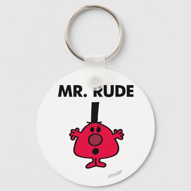 Mr. Rude | Red-Faced Anger Keychain (Front)
