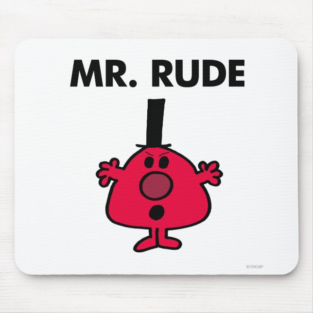 Mr. Rude | Red-Faced Anger Mouse Pad (Front)