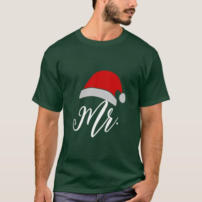 Mr Santa Hat Shirt | Funny Christmas Couples (Front)