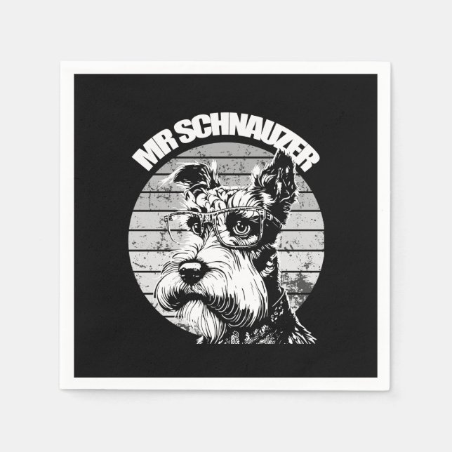 Mr Schnauzer Napkins (Front)