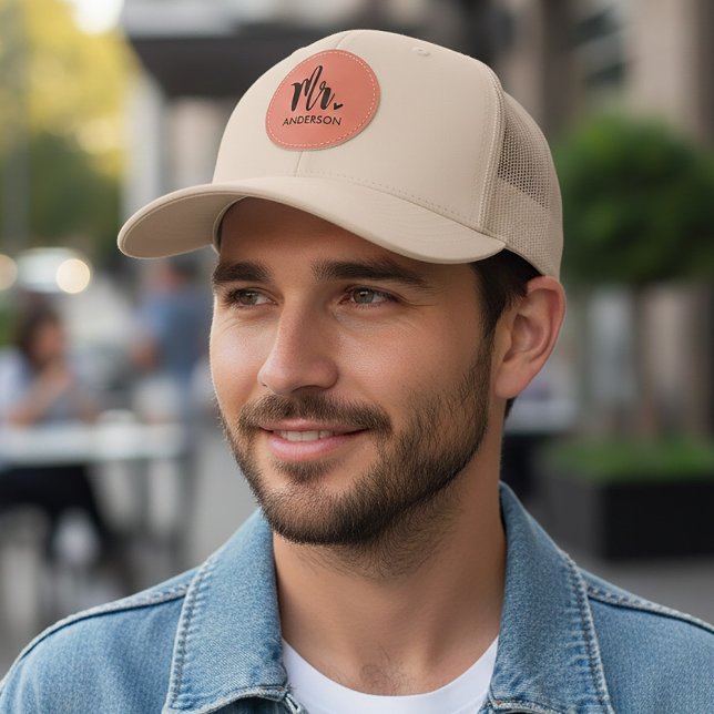 Mr Script Personalized Groom Wedding Baseball Cap (Creator Uploaded)