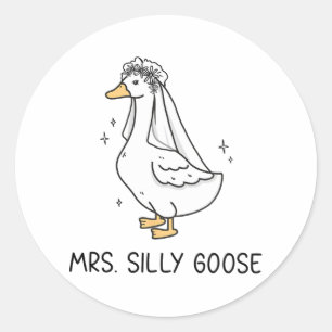 Mr. Silly Goose And Mrs. Silly Goose Couple Matchi Classic Round Sticker