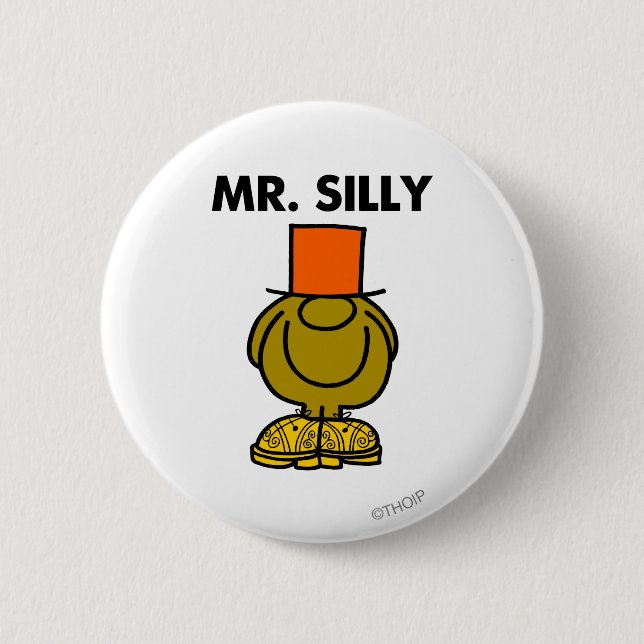 Mr. Silly | Hidden Eyes Pinback Button (Front)