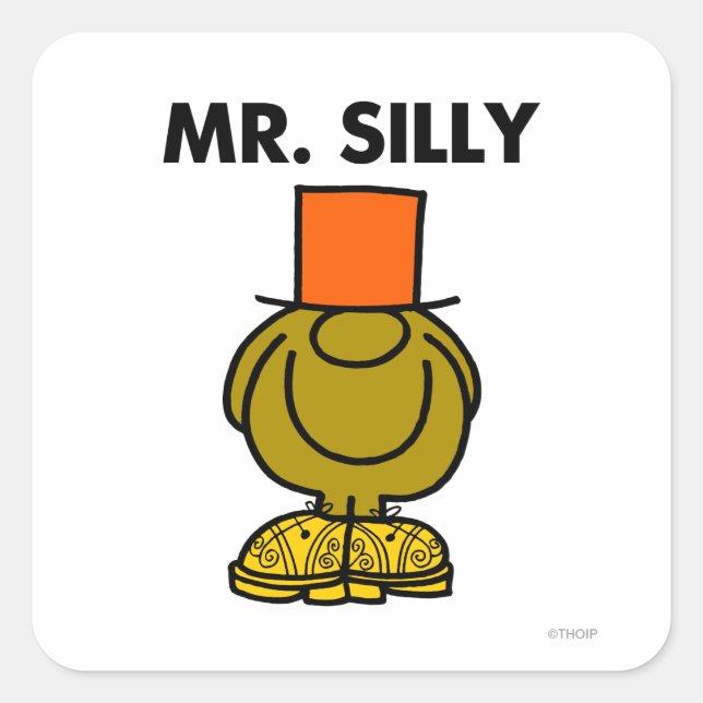 Mr. Silly | Hidden Eyes Square Sticker (Front)