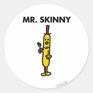 Mr. Skinny Pea & Fork Classic Round Sticker