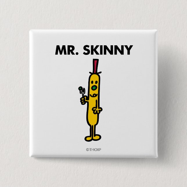 Mr. Skinny | Pea & Fork Pinback Button (Front)