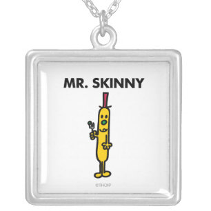 Mr. Skinny Pea & Fork Silver Plated Necklace