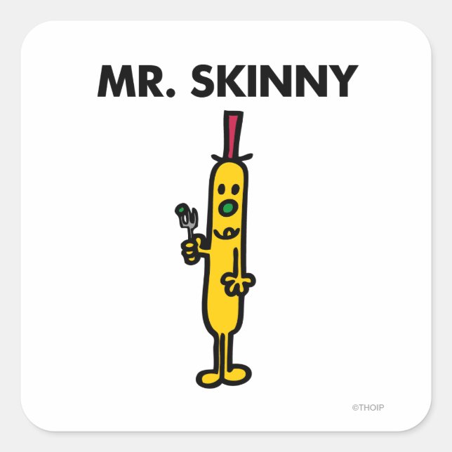 Mr. Skinny | Pea & Fork Square Sticker (Front)