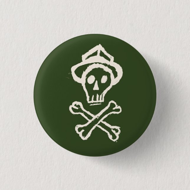 Mr. Skullington - Gang Green Button (Front)
