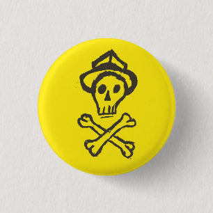 Mr. Skullington - Lemon Yellow Button