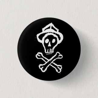 Mr. Skullington - Night Black Pinback Button