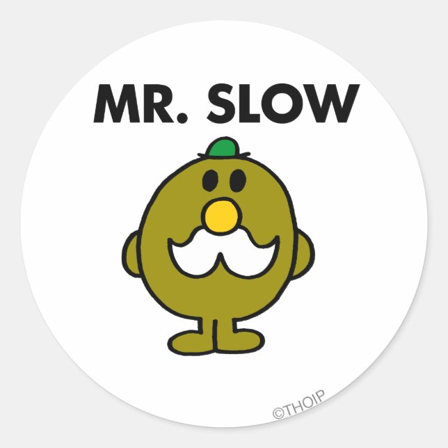 Mr. Slow | Classic Pose Round Sticker (Front)