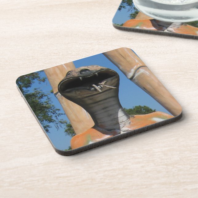 Mr Snake AKA Cobra Head ... Buddhist Hell Drink Coaster (Left Side)