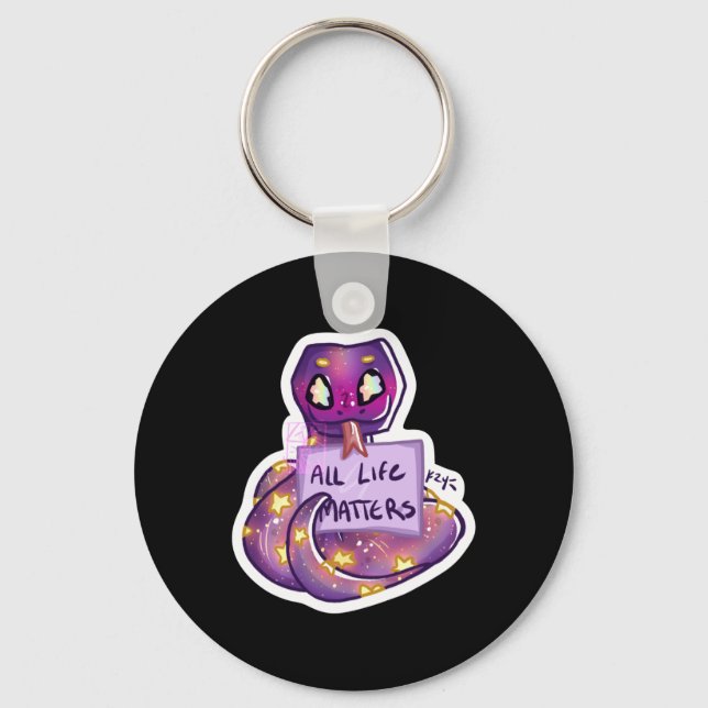 Mr Snek Says All Life S Sticker  Keychain (Front)