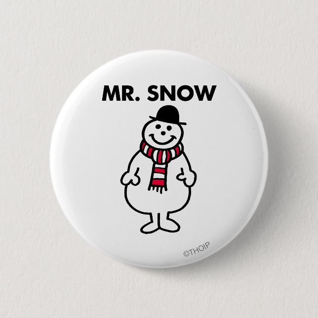 Mr. Snow | Classic Pose Pinback Button (Front)