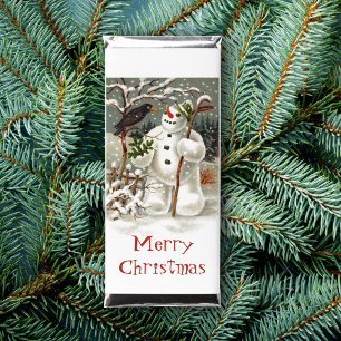 Mr. Snowman and Mr. Crow Hershey's Chocolate Bars