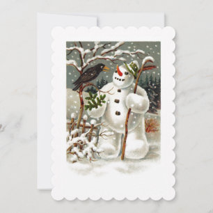 Mr. Snowman and Mr. Crow Invitation