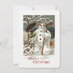 Mr. Snowman and Mr. Crow Invitation