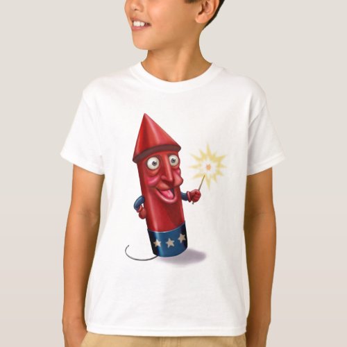 Mr Sparkle Firecracker Toon T_Shirt