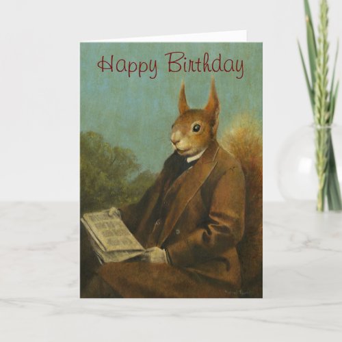 Mr Squirrel Birthday Card