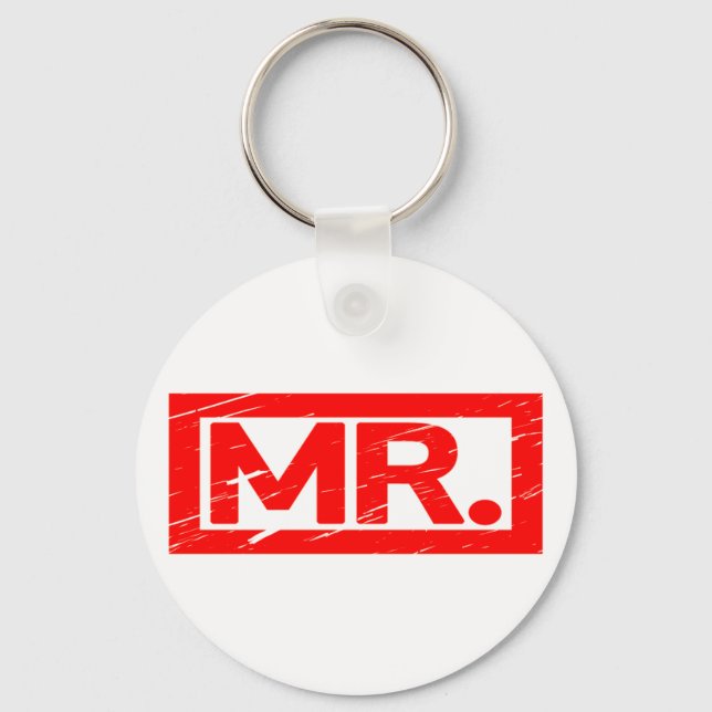 Mr. Stamp Keychain (Front)