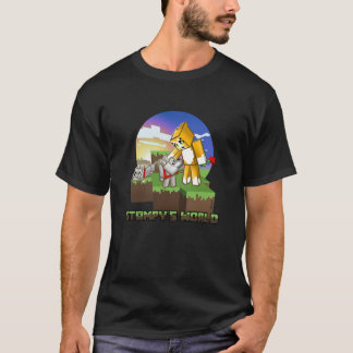 Mr Stampy cat and dogs at sunset V-Neck  T-Shirt