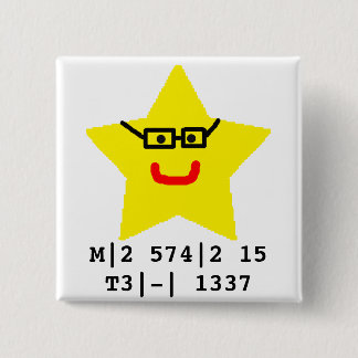 Mr Star is leet. Pinback Button