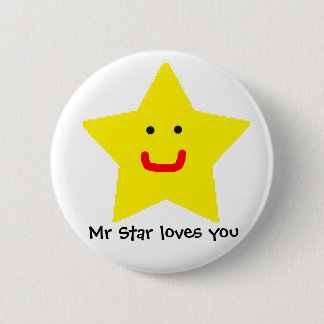 Mr Star loves you Button
