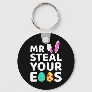 Mr Steal Your Eggs Fun Easter Bunny Easter Day Egg Keychain