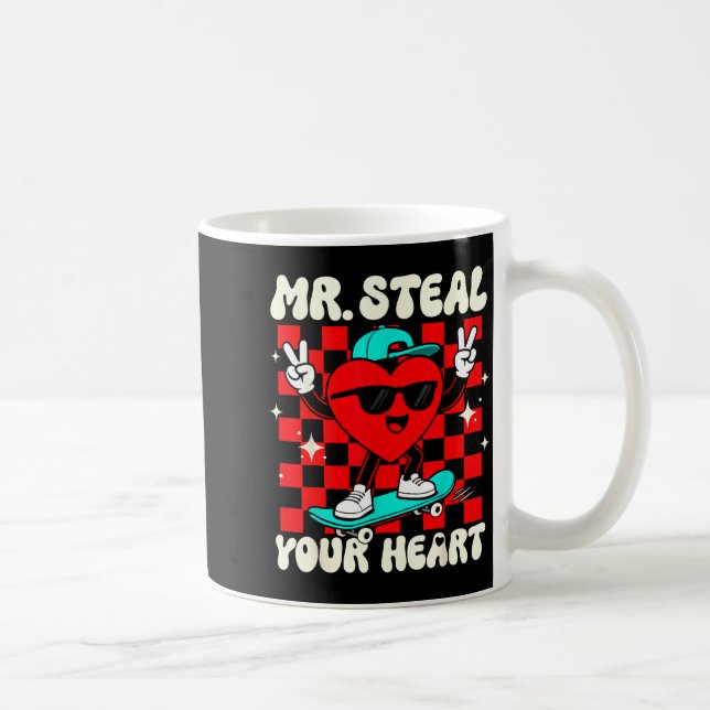 Mr Steal Your Heart For Boys Toddlers Valentine's  Coffee Mug (Right)