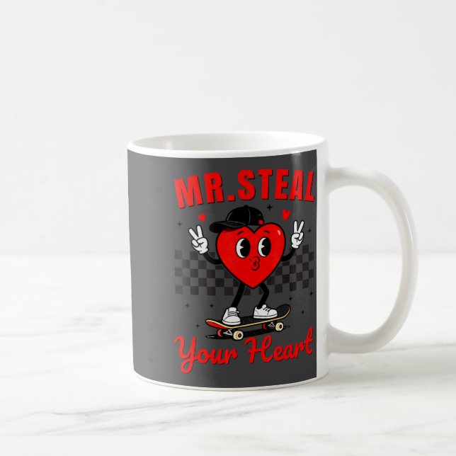 Mr Steal Your Heart For Boys Toddlers Valentine's  Coffee Mug (Right)