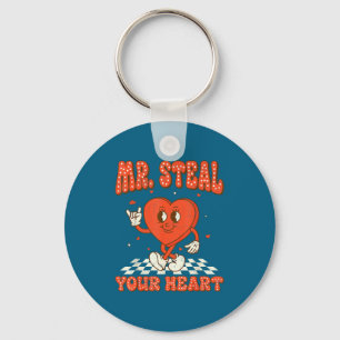 Mr Steal Your Heart For Boys Toddlers Valentine's  Keychain