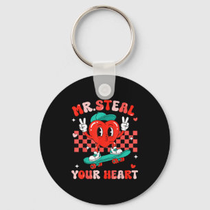 Mr Steal Your Heart For Boys Toddlers Valentine's  Keychain