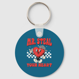 Mr Steal Your Heart For Boys Toddlers Valentine's  Keychain