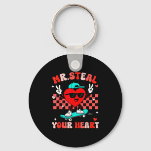 Mr Steal Your Heart For Boys Toddlers Valentine's  Keychain