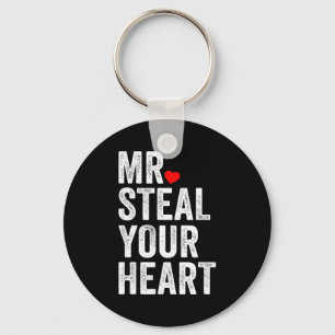 Mr. Steal Your Heart Funny Valentines Day Men’s Keychain