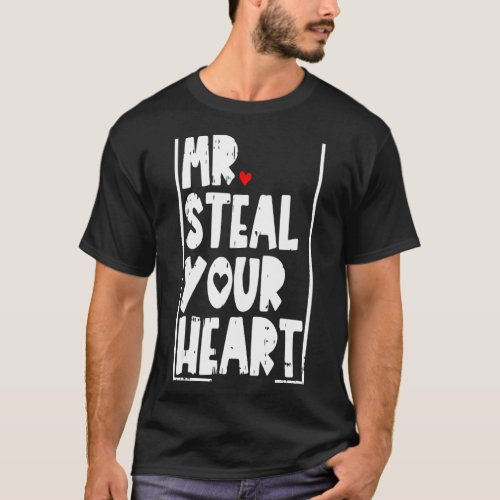 Mr Steal Your Heart Valentines Day Funny Boys Kids T_Shirt