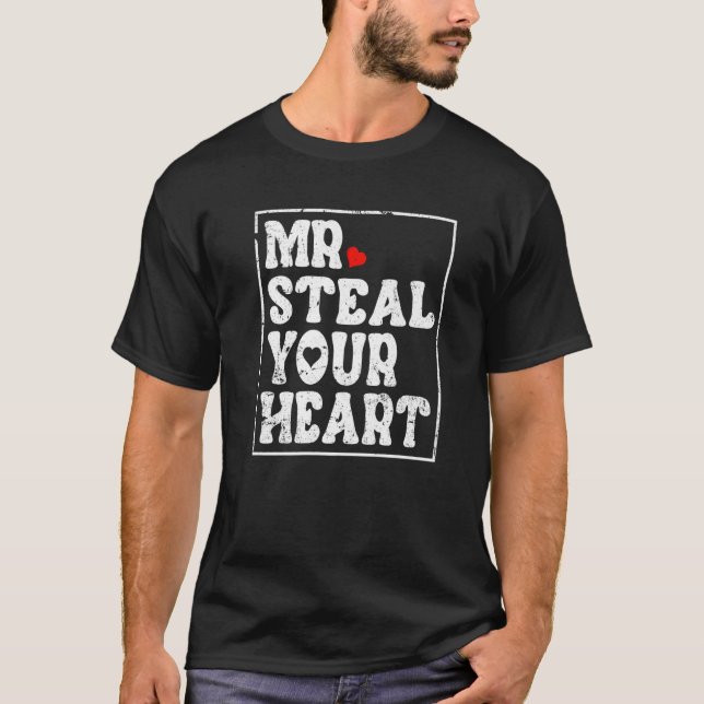 Mr Steal Your Heart Valentines Day  V Day Boys Kid T-Shirt (Front)