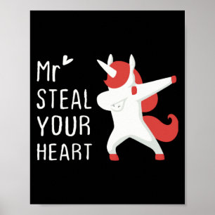 Mr Steal Your Heart Valentines Day V Day Boys Unic Poster