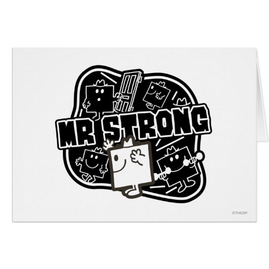 Mr. Strong | Black & White Cards (Front Horizontal)
