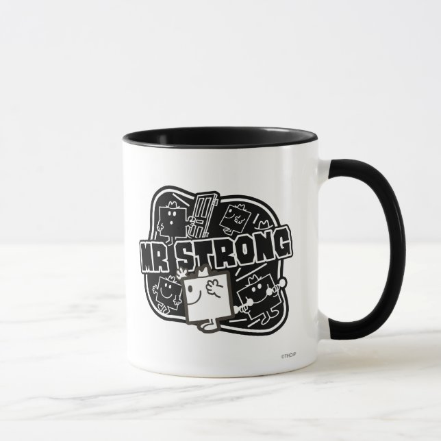 Mr. Strong | Black & White Mug (Right)