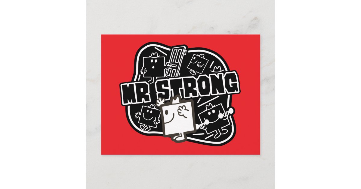 Mr. Strong | Black & White Postcard | Zazzle