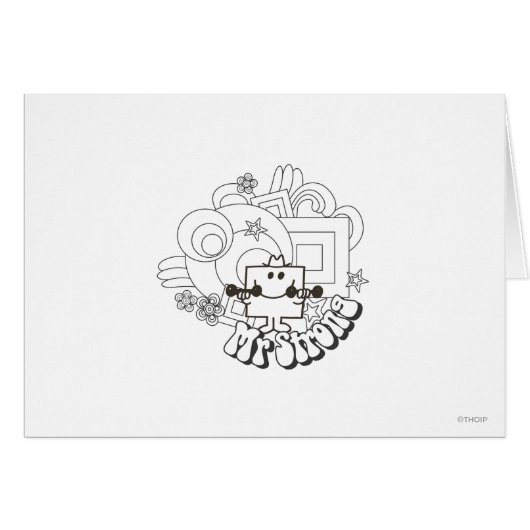 Mr. Strong | Black & White Stars & Flowers (Front Horizontal)