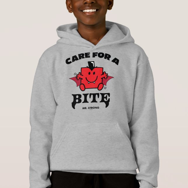 Mr. Strong Care For A Bite Halloween Hoodie (Front)