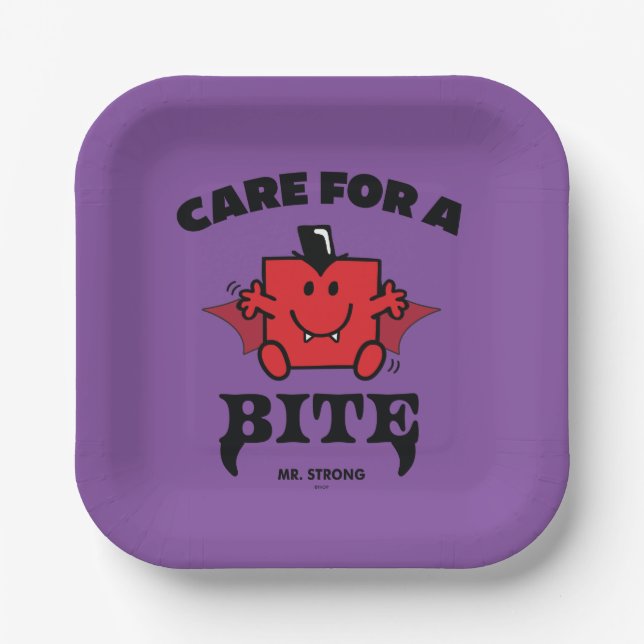 Mr. Strong Care For A Bite Halloween Paper Plates (Front)